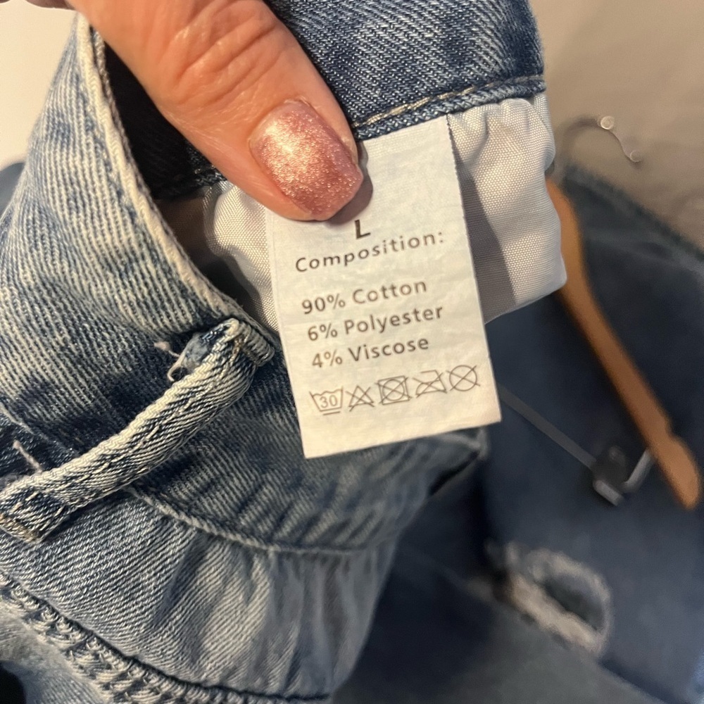 Distressed High Waist Wide Leg Light Blue Women's Jeans Size 8/10 - Picture 4 of 4